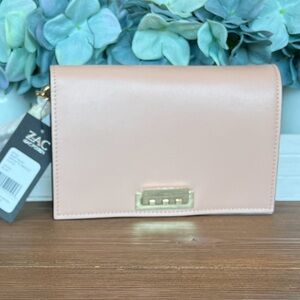 NWT ZAC Zac Posen Earthette Blush Pink Clutch